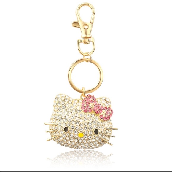 Hello Kitty Other - Sanrio Hello Kitty Pave Face Keychain - Travel, Bag Charm Accessories